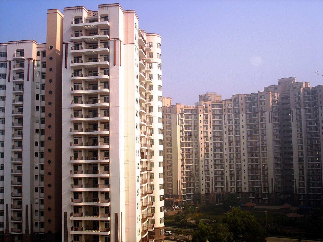 Apartment buildings in India